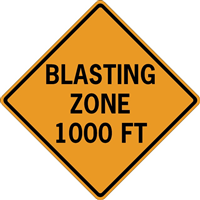 BLASTING ZONE 1000 FT Logo Vector