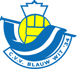 Blauw Wit 34 cvv Leeuwarden Logo PNG Vector