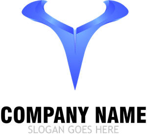 Blue Abstract Company Logo Vector