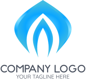 Blue Abstract Company Logo PNG Vector