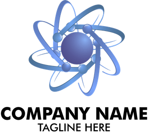 Blue Abstract Company Shape Logo PNG Vector
