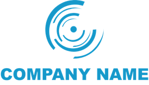 Blue Abstract Company Shape Logo Vector
