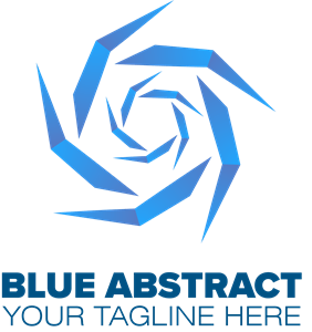 Blue Abstract Shape Logo PNG Vector