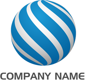 Blue Abstract World Company Logo Vector