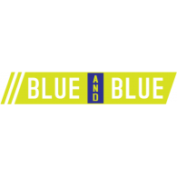 Blue and Blue Logo Vector