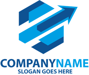 Blue Arrow Company Logo Vector