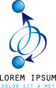 Blue Arrow Shape Logo PNG Vector