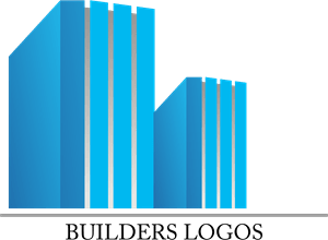 Blue Building Construction Logo PNG Vector
