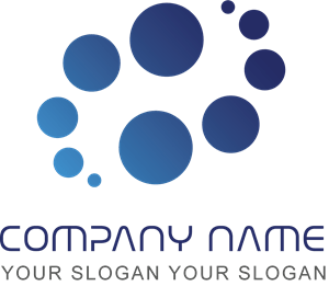 Blue Dots Company Logo Vector