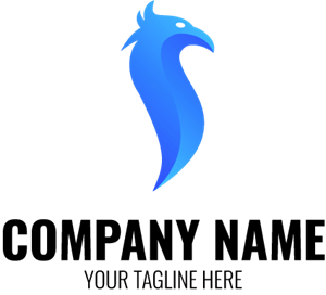 Blue Eagle Head Company Logo PNG Vector