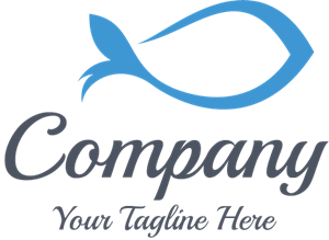 Blue Fish Company Logo PNG Vector