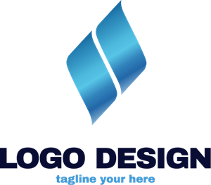 Blue Flaming Shape Company Logo Vector