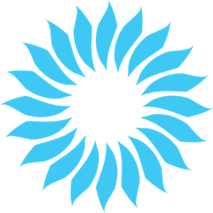 BLUE FLOWER DESIGN Logo PNG Vector