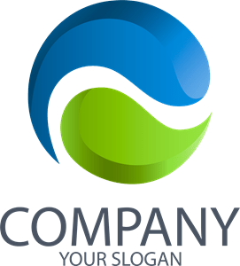 Blue Green Company Shape Logo Vector