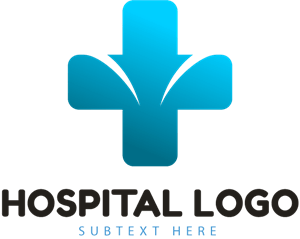 Blue Hospital Plus Logo PNG Vector