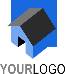 Blue House Logo PNG Vector