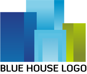 Blue House Logo Vector