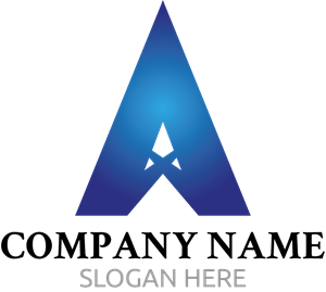 Blue Letter A Company Logo Vector