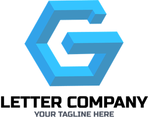 Blue Letter G Company Logo PNG Vector