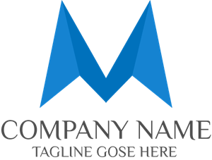 Blue Letter M Company Logo PNG Vector