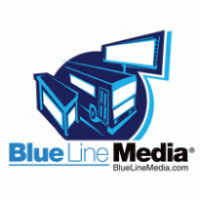 Blue Line Media Logo Vector