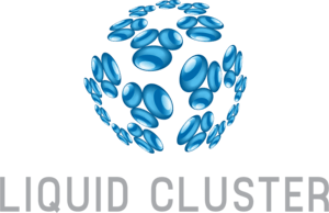 Blue Liquid Cluster Bubbles Logo PNG Vector