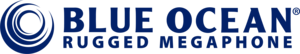 Blue Ocean Megaphone Logo PNG Vector