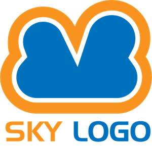 Blue & Orange Sky Company Logo PNG Vector