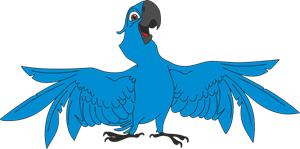 Blue parrot Logo PNG Vector