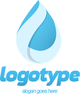 Blue Pure Water Drop Logo Vector