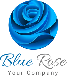 Blue rose Logo PNG Vector