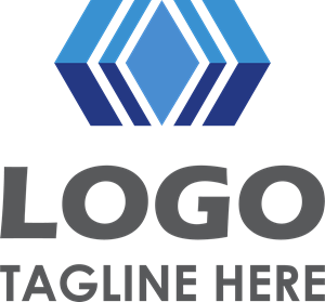 Blue Shape Company Logo Vector