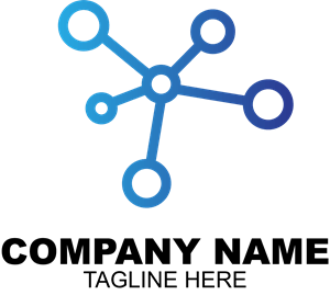 Blue Tech Company Logo Vector