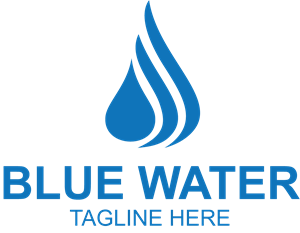 Blue Water Logo PNG Vector