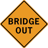 BRIDGE OUT SIGN Logo PNG Vector
