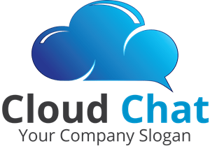 bright blue cloud Logo Vector
