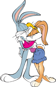 Bugs Bunny Love Logo Vector