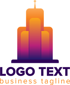 Building gradient colors Logo PNG Vector