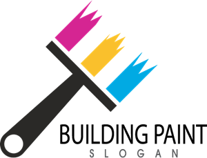 Building Paint Logo PNG Vector