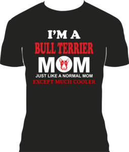 Bullterrier mom Logo PNG Vector