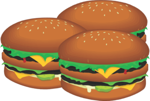 Burger Food Logo PNG Vector