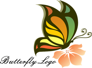 Butterfly Art Colour Logo PNG Vector