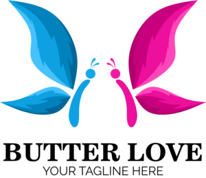 Butterfly Love Company Logo PNG Vector