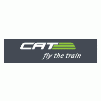 CAT fly the train Logo PNG Vector