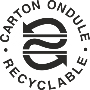 Carton ondulé recyclable Logo PNG Vector