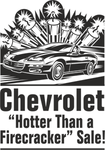 Chevrolet Firecracker Sale Logo PNG Vector