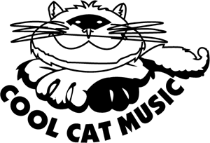 Cool Cat Music Logo Vector