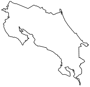 Costa Rica map outline Logo Vector