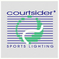 Courtsider Sports Lighting Logo Vector