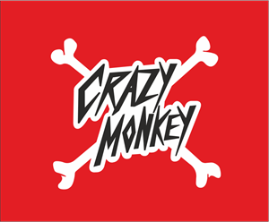 Crazy Monkey Logo PNG Vector